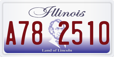 IL license plate A782510