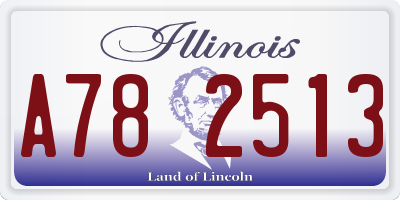 IL license plate A782513