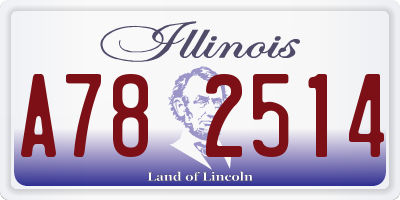 IL license plate A782514
