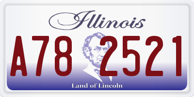 IL license plate A782521