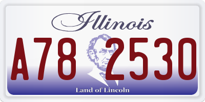 IL license plate A782530