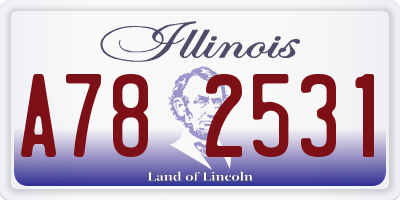 IL license plate A782531