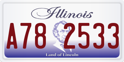IL license plate A782533