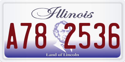 IL license plate A782536