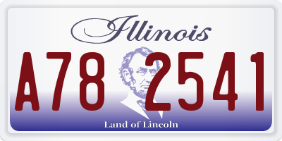 IL license plate A782541