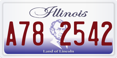 IL license plate A782542