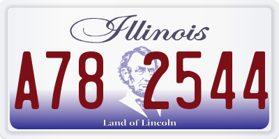 IL license plate A782544
