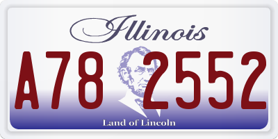 IL license plate A782552