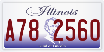 IL license plate A782560