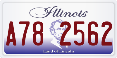 IL license plate A782562