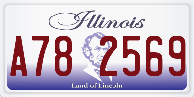IL license plate A782569
