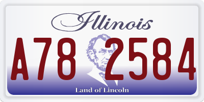 IL license plate A782584