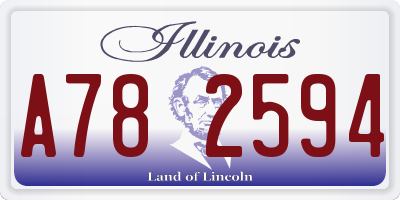 IL license plate A782594