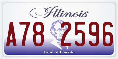 IL license plate A782596
