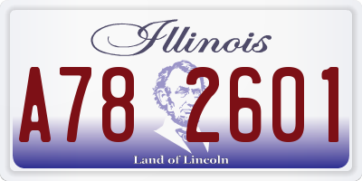 IL license plate A782601