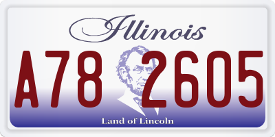 IL license plate A782605