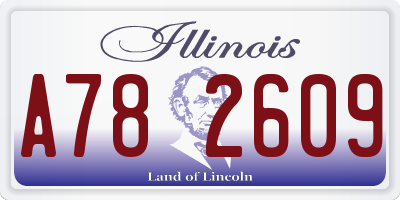 IL license plate A782609