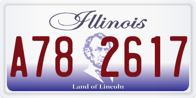 IL license plate A782617