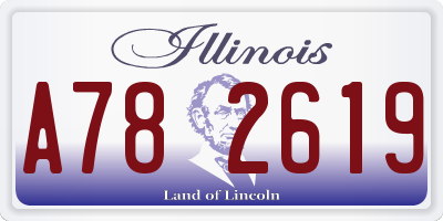 IL license plate A782619