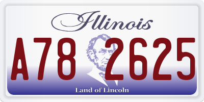 IL license plate A782625