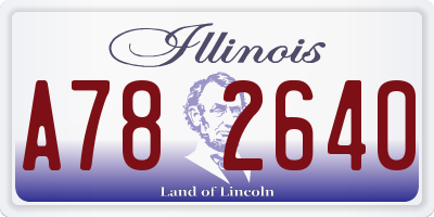IL license plate A782640
