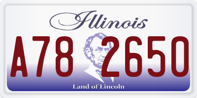 IL license plate A782650