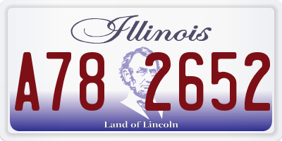 IL license plate A782652