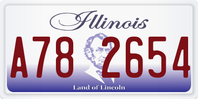 IL license plate A782654
