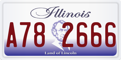 IL license plate A782666