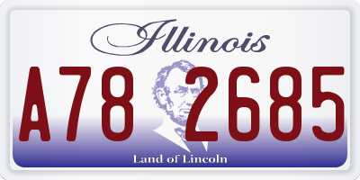 IL license plate A782685