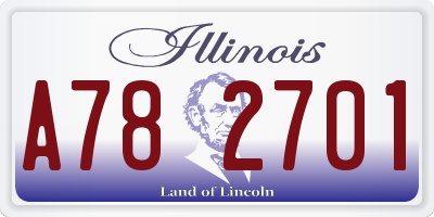 IL license plate A782701