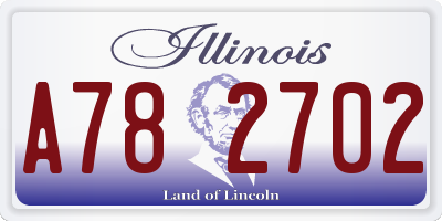 IL license plate A782702