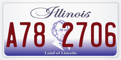 IL license plate A782706