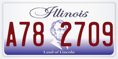 IL license plate A782709