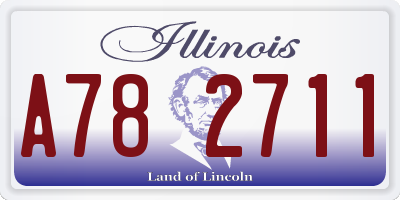 IL license plate A782711