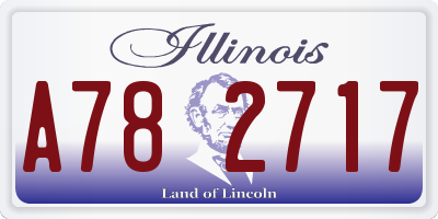 IL license plate A782717