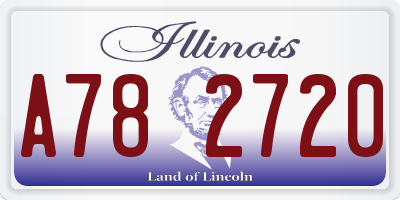 IL license plate A782720