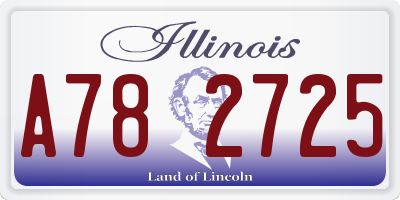 IL license plate A782725