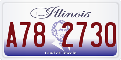 IL license plate A782730