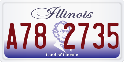 IL license plate A782735