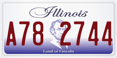 IL license plate A782744