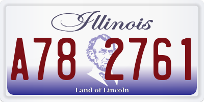 IL license plate A782761