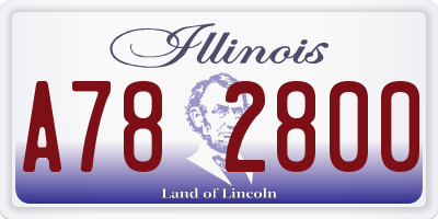 IL license plate A782800