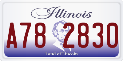 IL license plate A782830