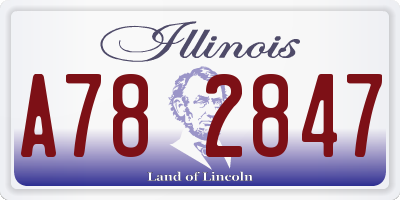 IL license plate A782847