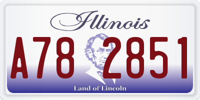 IL license plate A782851
