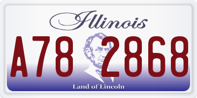 IL license plate A782868