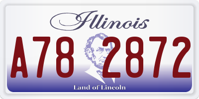 IL license plate A782872