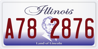 IL license plate A782876