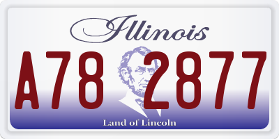 IL license plate A782877